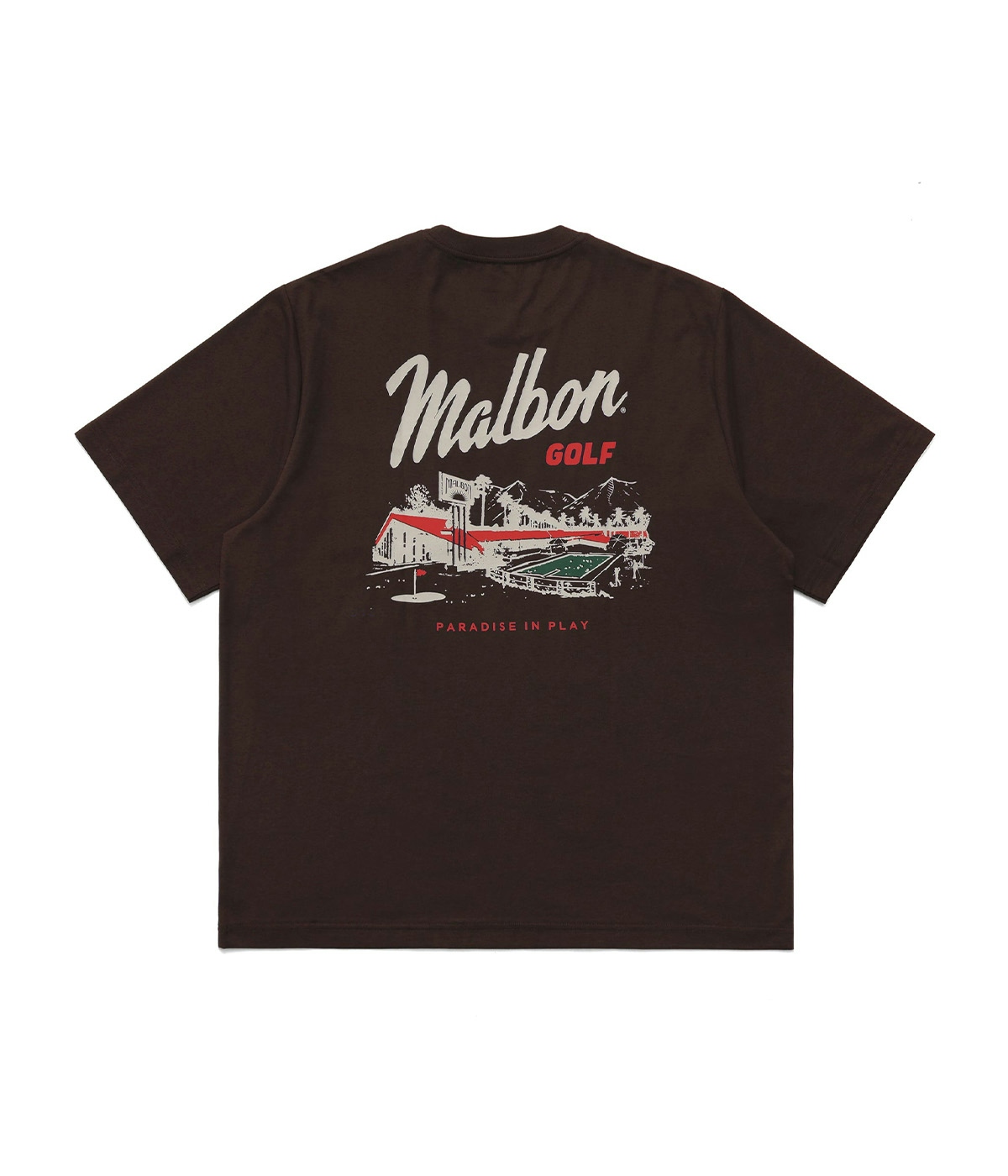 Malbon Golf T-shirt Vista Pocket Brown