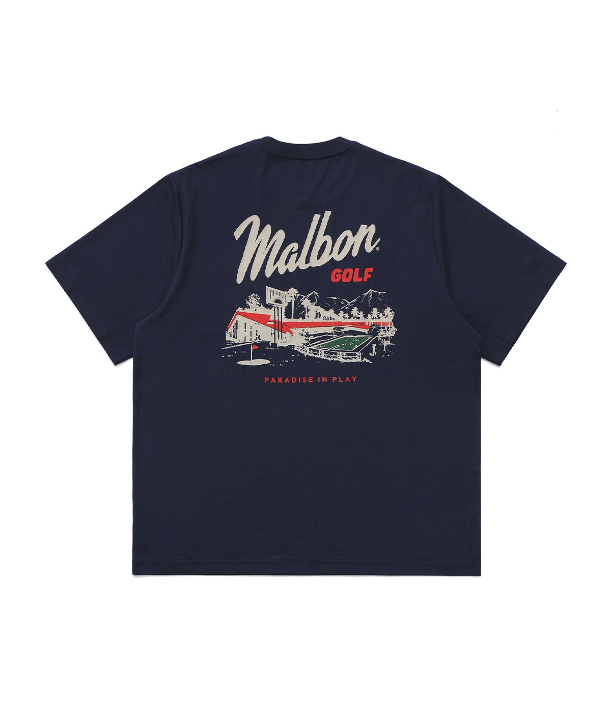 Malbon Golf T-shirt Vista Pocket Navy