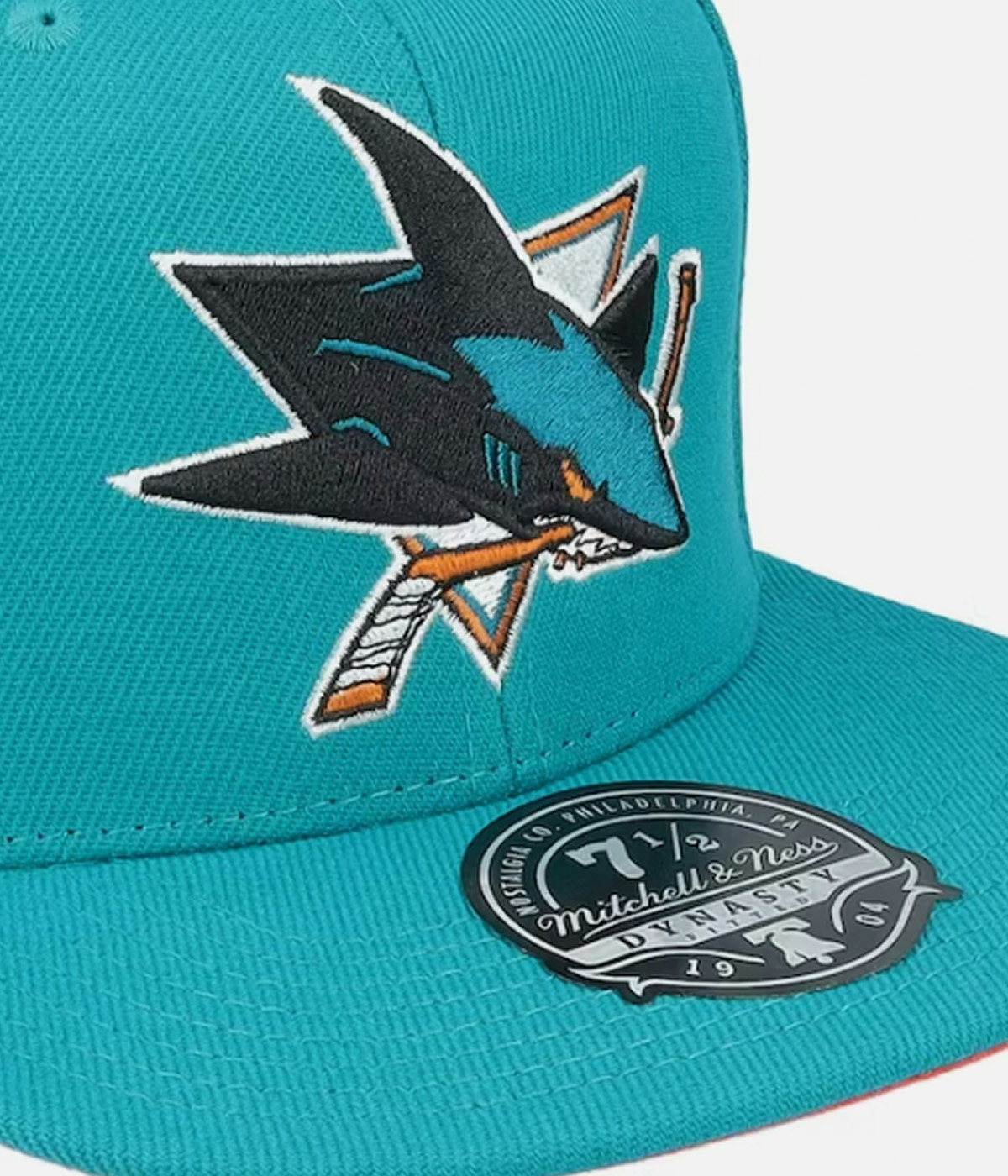 Mitchell & Ness Vintage Fitted - San Jose Sharks Cap Teal 2