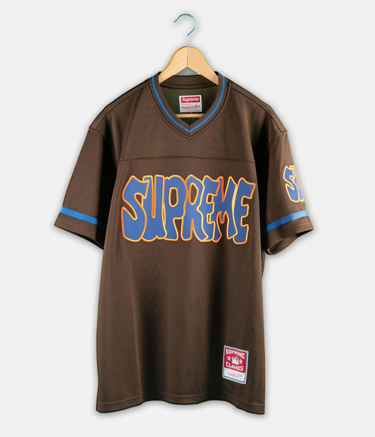 Vintage & Second Hand Supreme Mitchell & Ness Football Jersey Brown 1