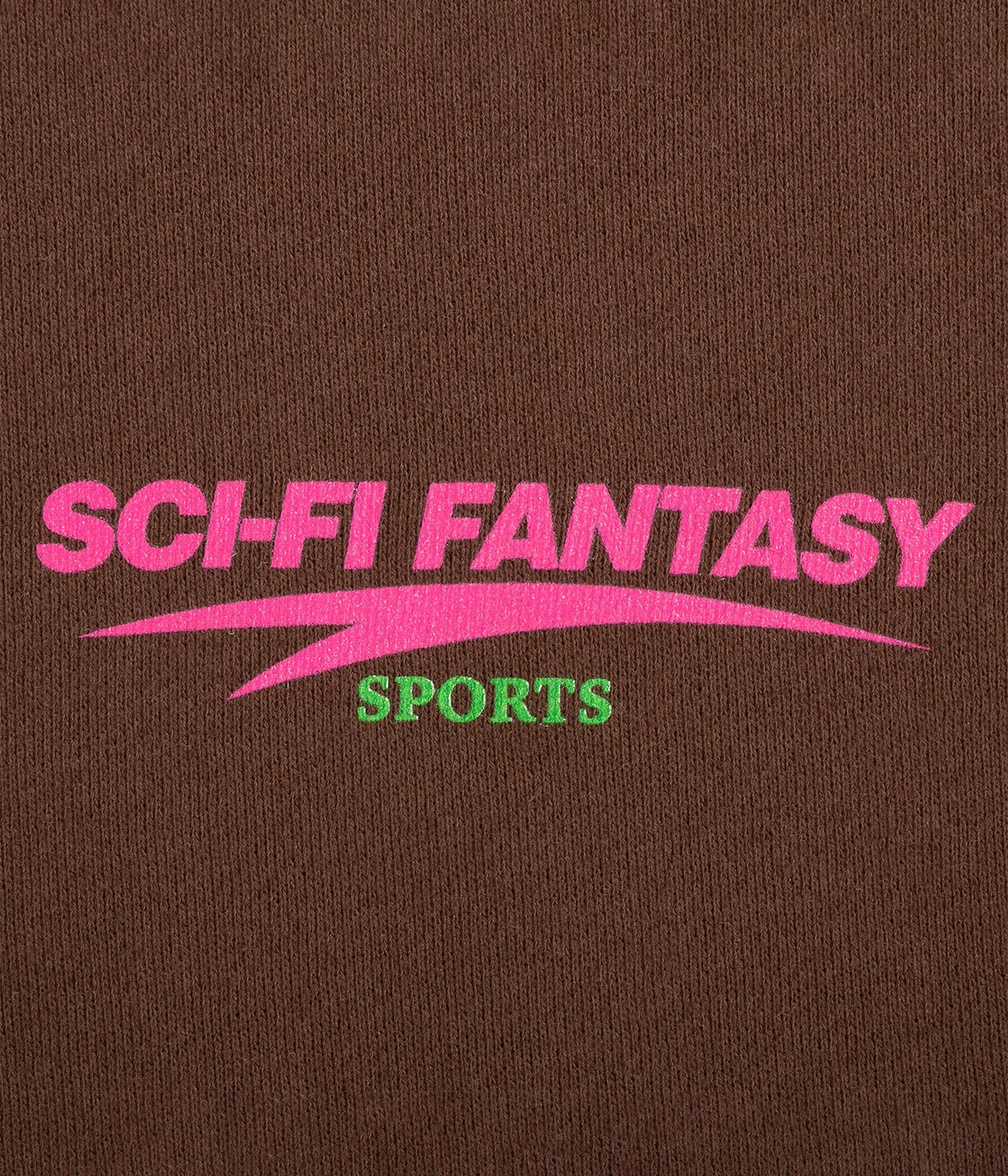 Sci-Fi Fantasy Sports Fleece Crewneck Sweater Brown 2
