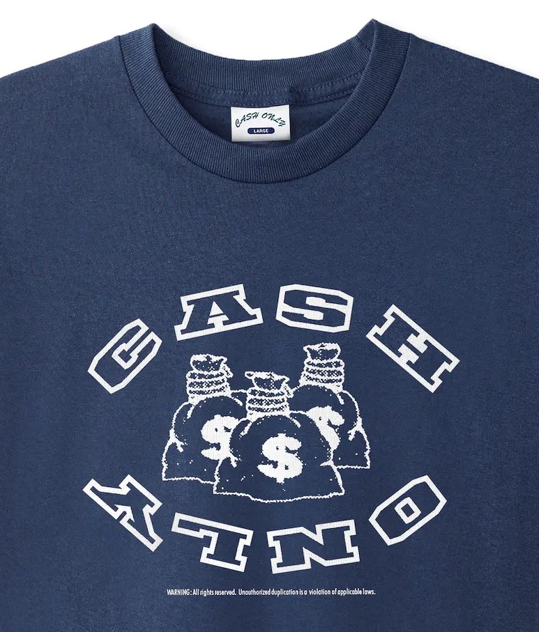 Cash Only Money Bag T-shirt Denim 2