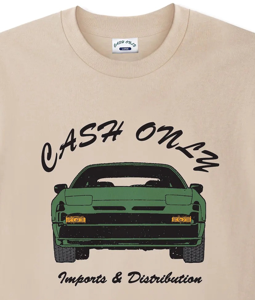 Cash Only Car T-shirt Sand 2