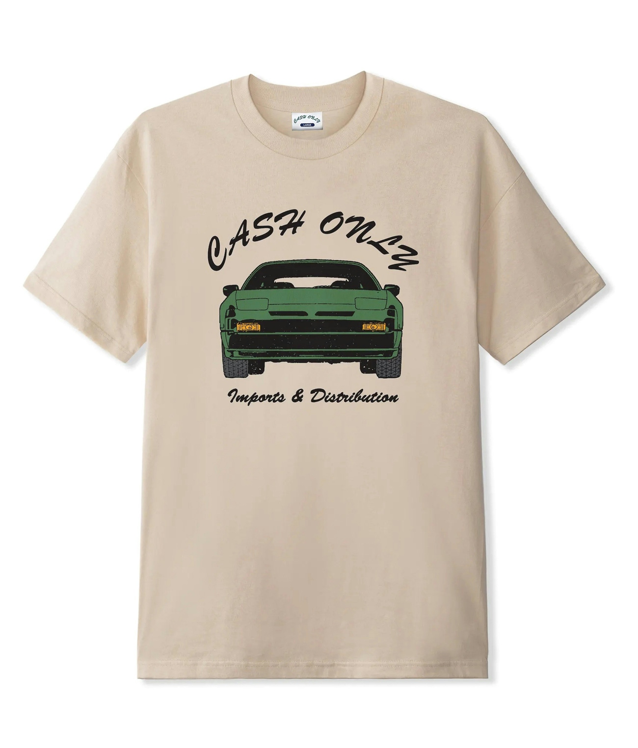Cash Only Car T-shirt Sand 1