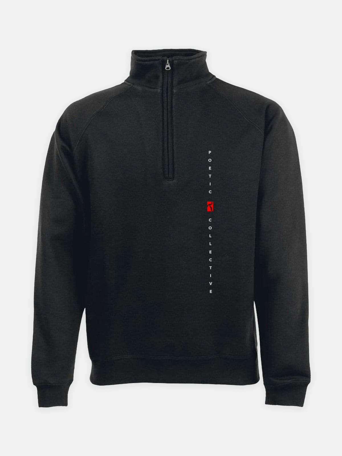 Poetic Collective Vertical Zip-neck Sweater Black 1