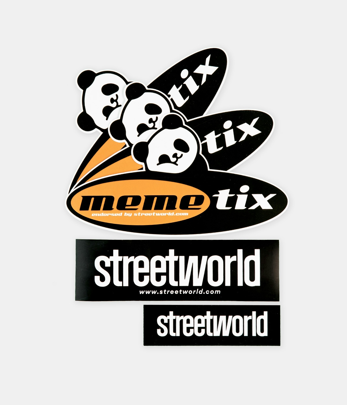 Streetworld Memetix Panda 5-Pack Sticker Multicolor 1