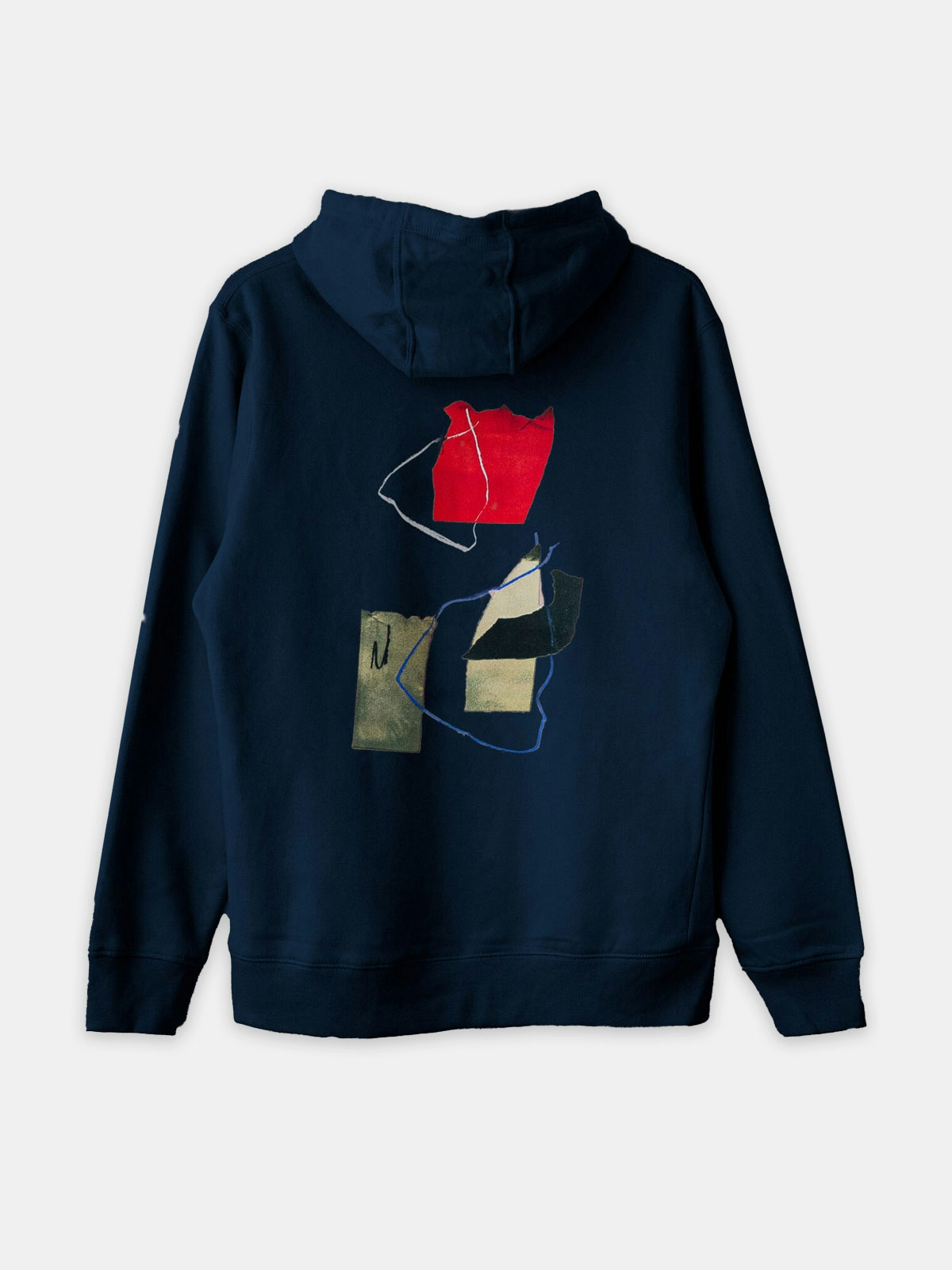 Poetic Collective Collage Hoodie Navy 2
