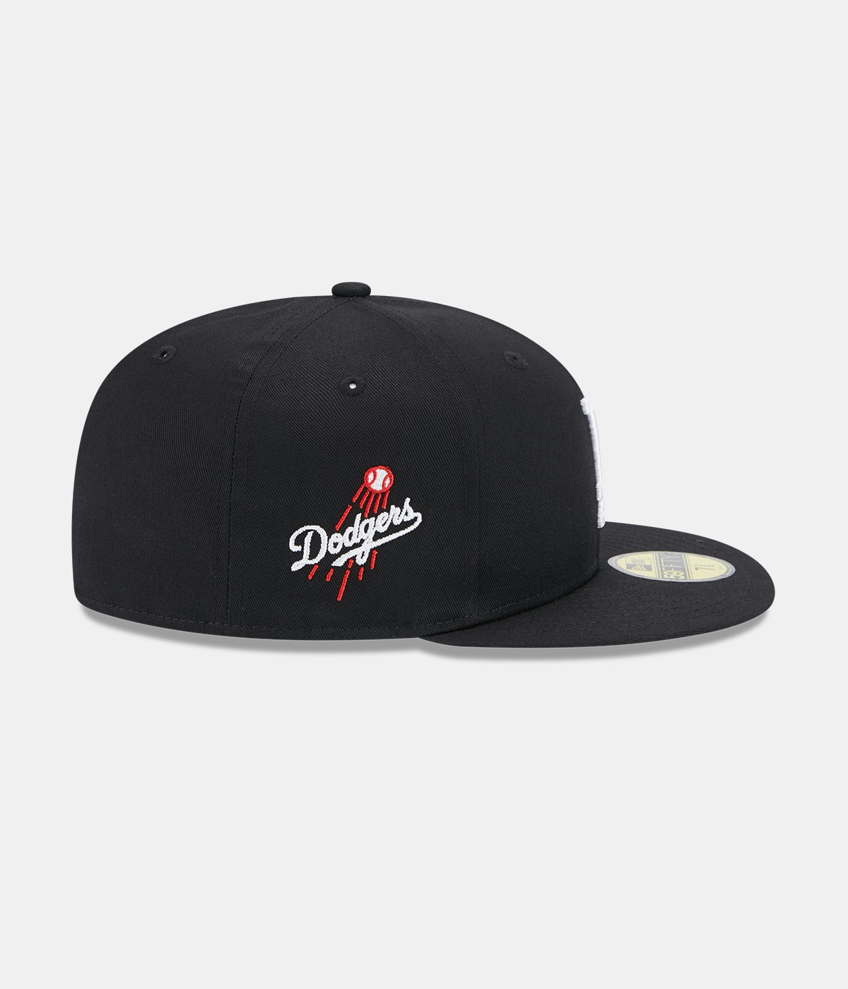 New Era Team Side Patch 59fifty Los Angeles Dodgers Cap Black 3