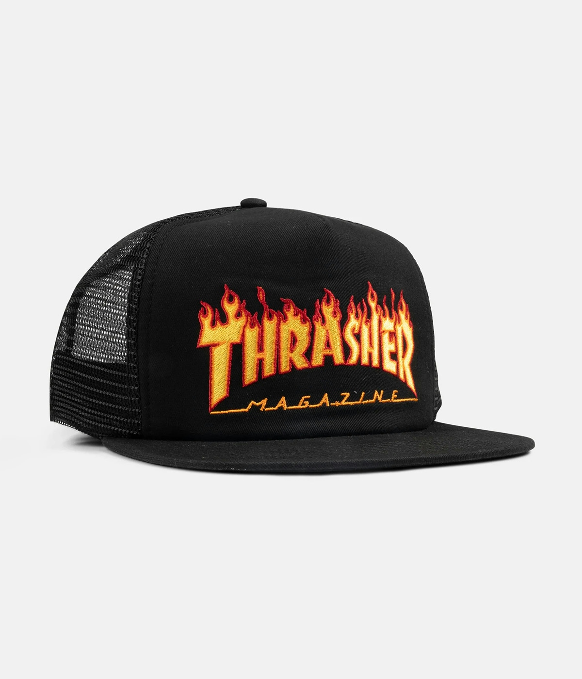 Thrasher Cap Embroidered Flame Logo Black 1