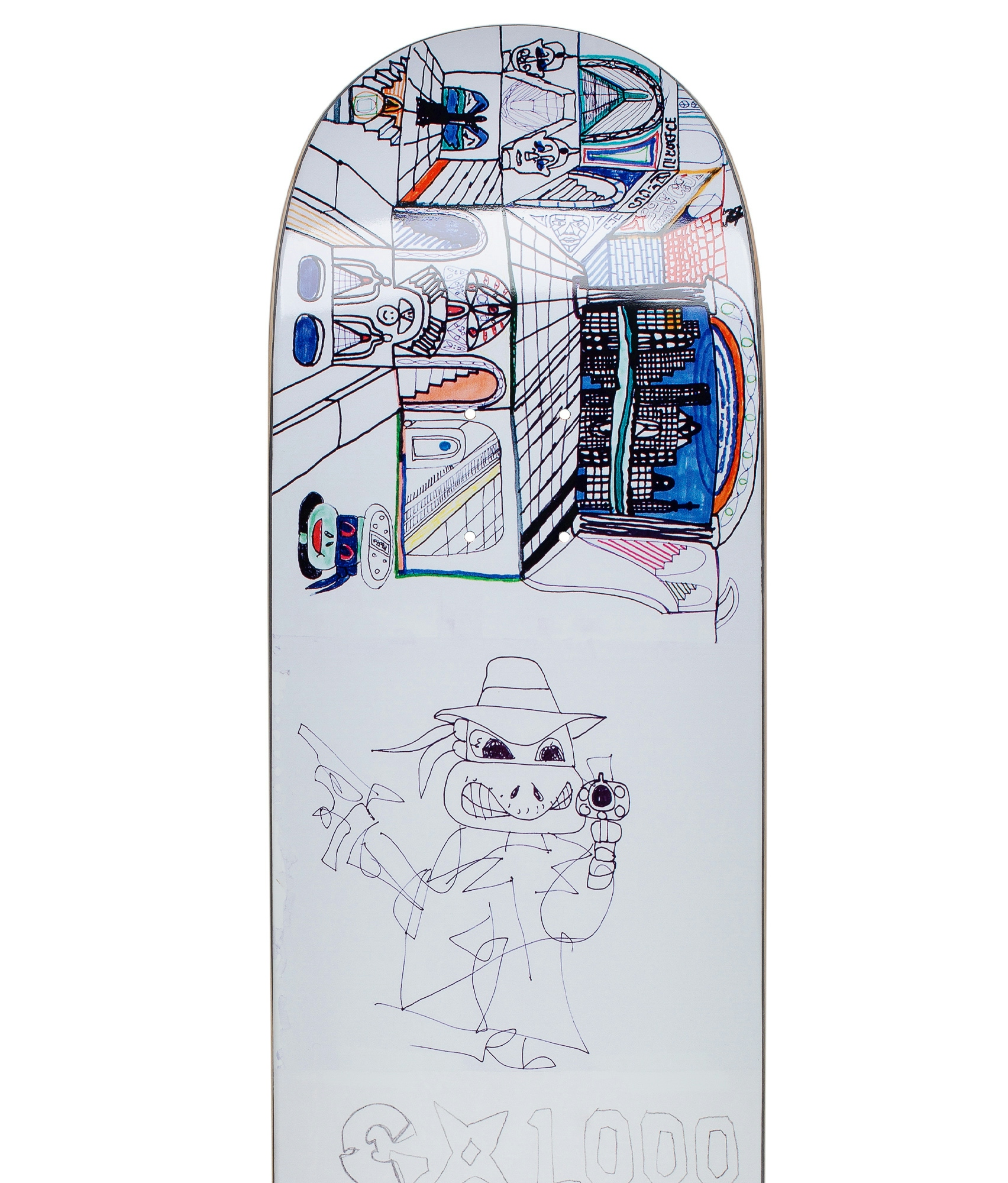 GX1000 Stickup Skateboard 8.625" White 2