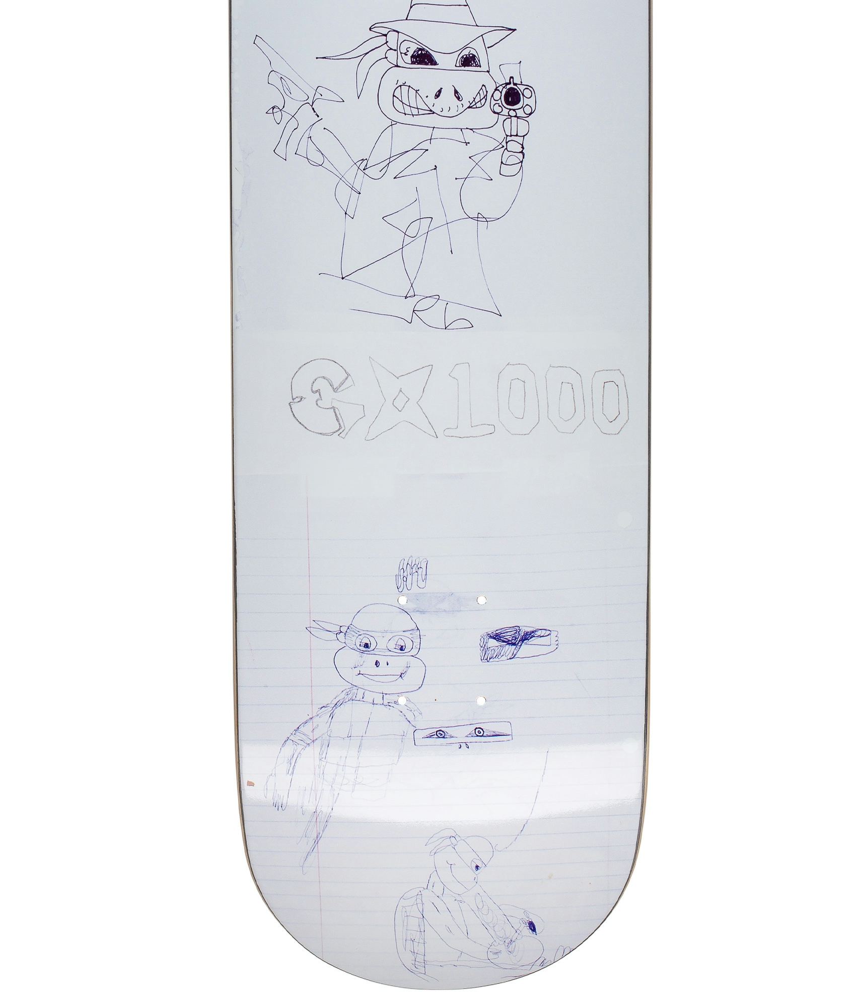 GX1000 Stickup Skateboard 8.625" White 3