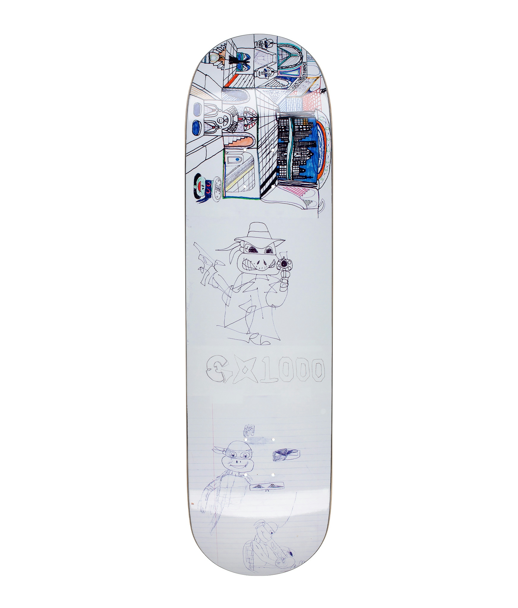GX1000 Stickup Skateboard 8.625" White 1