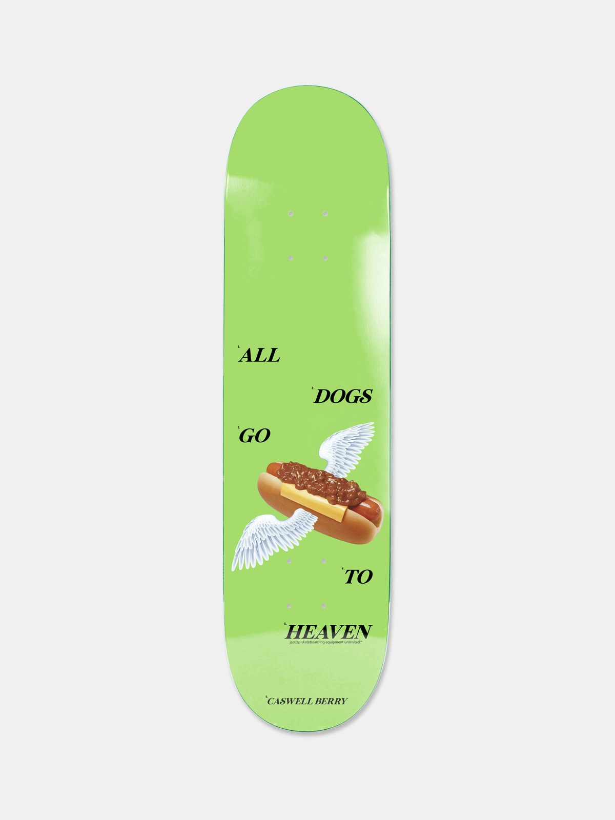Jacuzzi Unlimited Caswell Berry Hot Dog Heaven - Ex7 Skateboard Deck 8.25" Multicolor 2