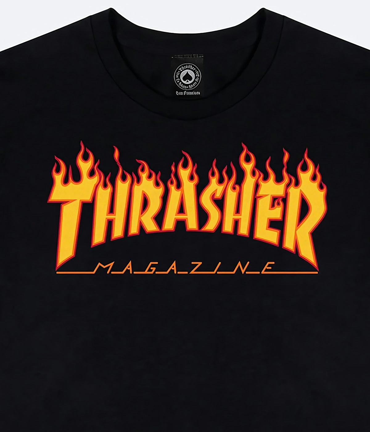 Thrasher T-shirt Flame Logo Kids Black 2