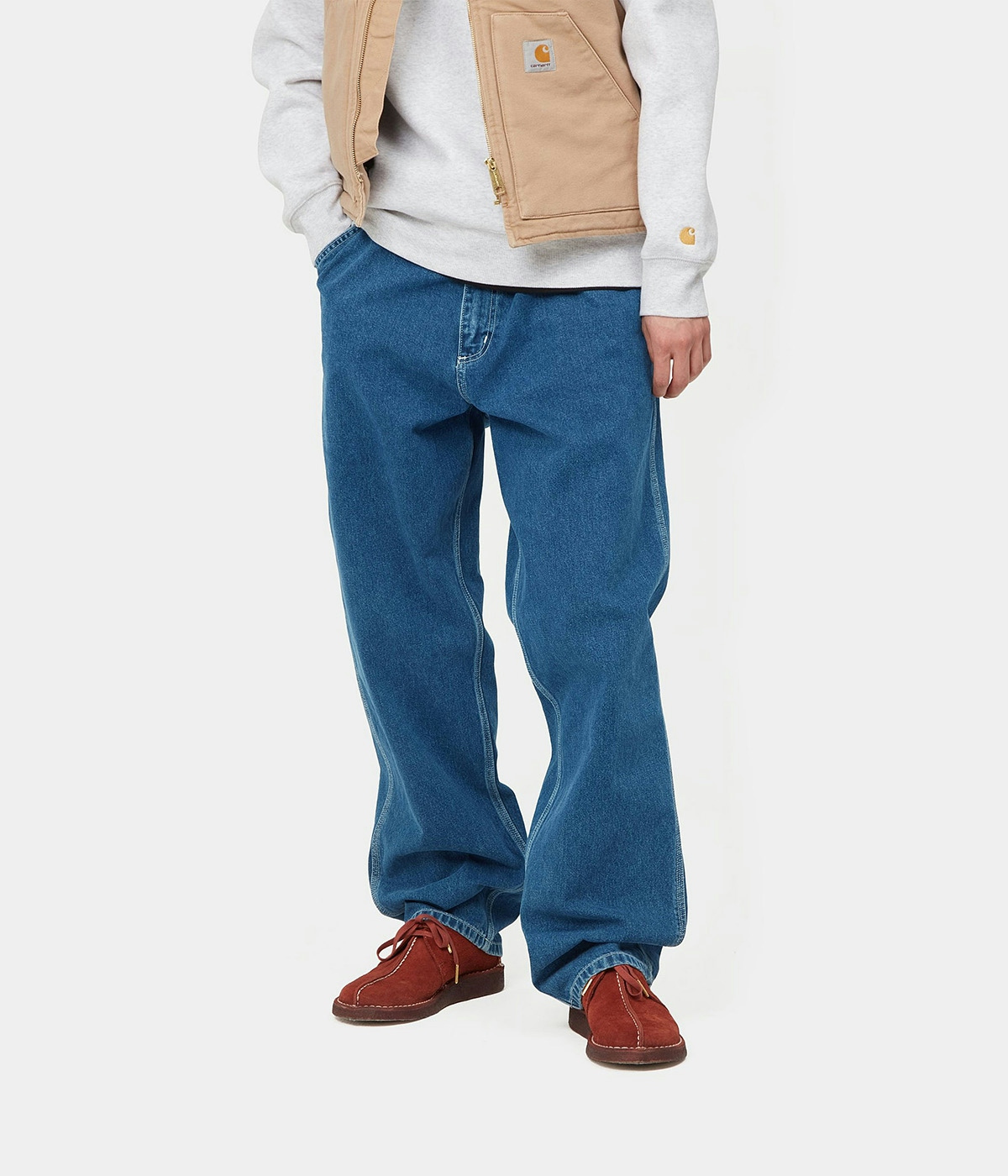 Carhartt Pant Simple Blue/Stone washed 1