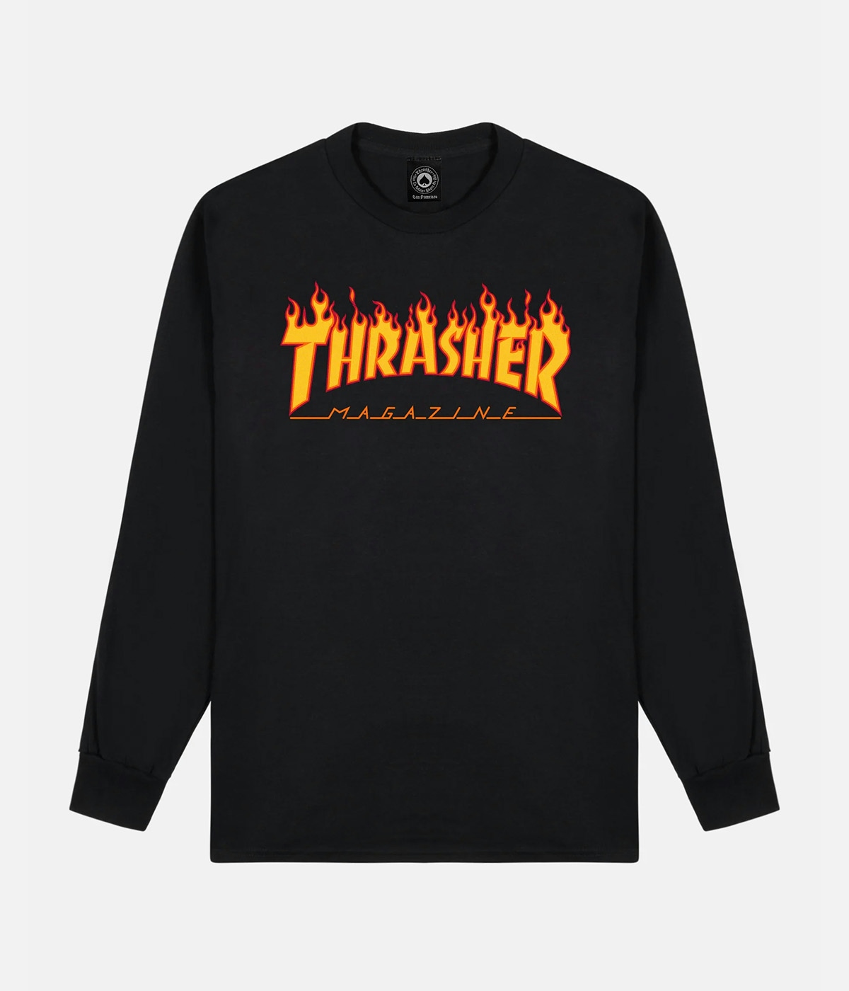 Thrasher Longsleeve Flame Logo Black 1