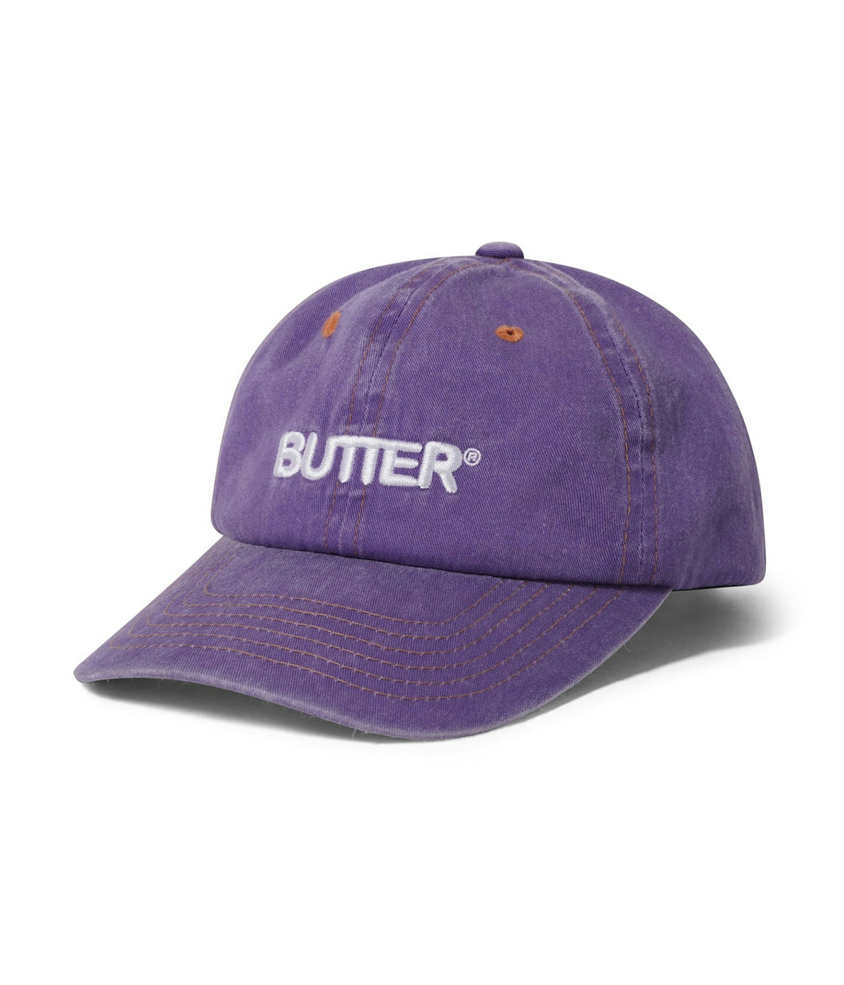 Butter Goods Rounded Logo 6 Panel Cap Washed Grape 1
