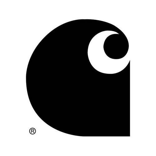Carhartt WIP logotyp vit och svart